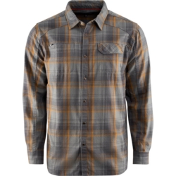 MEN'S DISMOKE PLAIDATCH FLANNEL SHIRT - SMOKE PLAID SMALL